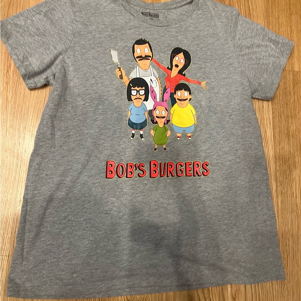 Bob’s Burgers XXL Logo T-Shirt Bob Tina Louise Gene Linda Cotton-Poly Tee